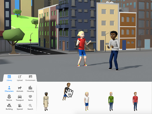 Create mode in CoSpaces Edu